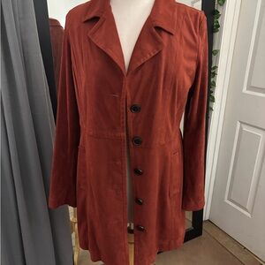 CAbi Women's Trench Coat in Rich Rust